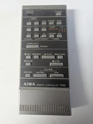 Genuine Aiwa Remote Controller T300 Transmitter RC-T300A Made In Japan - Image 1 of 4