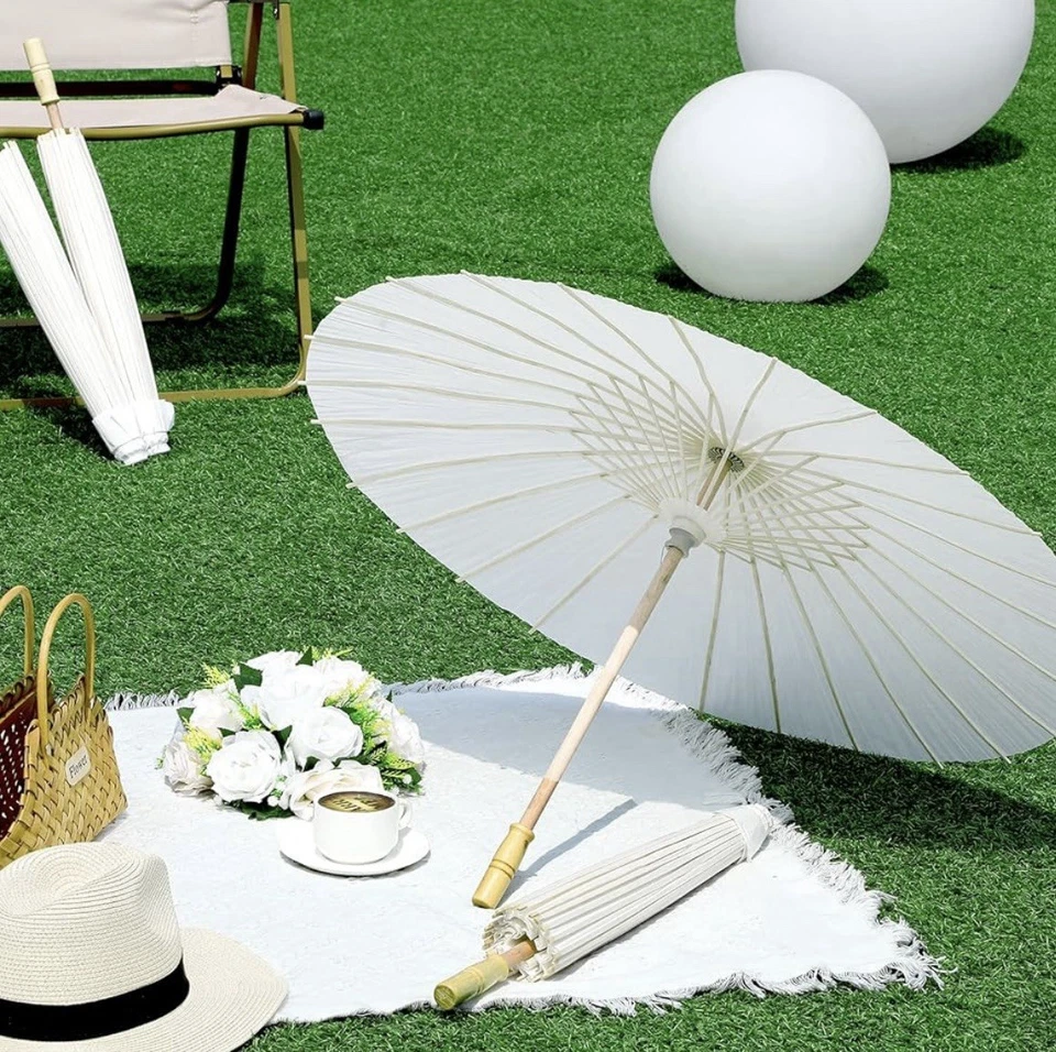 33 Inches Paper Umbrellas  Decorative Chinese Japanese Parasol Umbrella - Image 1 of 4