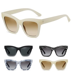 Cat Eye Women Men Sunglasses Vintage Oversized Glasses Driving Fishing UV400 - Picture 1 of 15