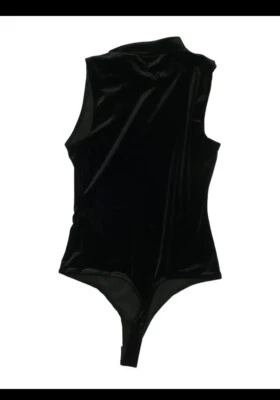 Body Guess Mujer Terciopelo Negro Cuello Simulado XS Foto 1 de 2