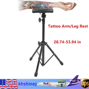 Heavy Duty Tattoo Armrest Adjustable Sponge Pad Arm Leg Rest Tripod Stand Black - Picture 1 of 23