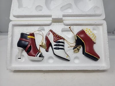 (3) St Louis Cardinals Stiletto Bootie Ornament Christmas Heel Bradford Exchange - Image 1 of 4