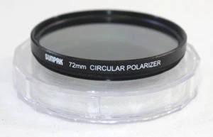 72mm SUNPAK Circular Polarizer In Plastic Case ~ Camera Filter Lens - Picture 1 of 12