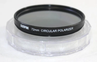 72mm SUNPAK Circular Polarizer In Plastic Case ~ Camera Filter Lens - Image 1 of 4