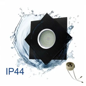 Faretto led incasso bagno spot faretto IP44 quadrato nero satinato SMD - Foto 1 di 18