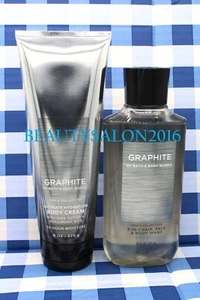 Bath and Body Works GRAPHITE - 2 PC SET - Body Wash + Body Cream - Picture 1 of 2