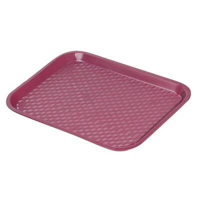 BPA-Free Cafeteria Tray Burgundy 14"x10.75" Set of 12 Durable Use - Image 1 of 4