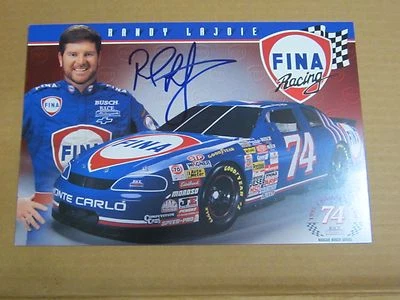 Foto autógrafa Randy Lajoie 5-1/2 x 8-1/2 Fina Racing Foto 1 de 2