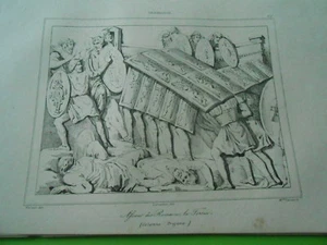 Gravure 1838 - Allemagne Germany Assaut des Romains la torture - Picture 1 of 1