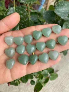 100pc Natural Aventurine Mini Heart hand-carved quartz crystal reiki gift - Picture 1 of 6