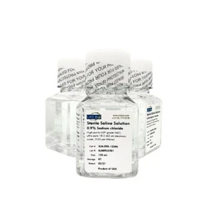 Solución salina normal al 0,9 % - estéril - paquete de cuatro: 4x125 ml (500 ml en total) - Imagen 1 de 2