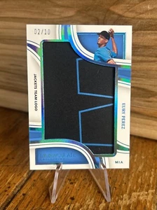 Eury Perez 2023 Panini Immaculate Jackets Team Logo Relic /10 RC Rookie Marlins - Bild 1 von 6