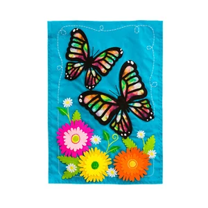 Bandiera sempreverde, primavera, 18""x12,5"", bandiera applique giardino di bellezza farfalla - Foto 1 di 1