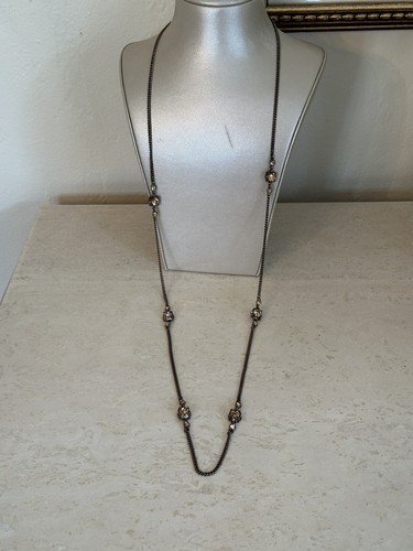 Splendida Collana Cristallo Ambra Givenchy Vintage Oro Scuro Colore Oro Scuro!