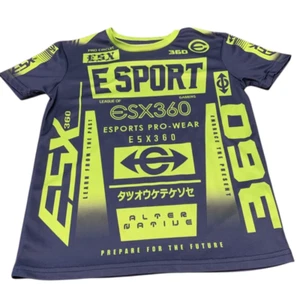 ESX 360 Boys Esports Gaming Gear Jersey T-Shirt Size 8 Short Sleeve Neon Colors - Picture 1 of 3
