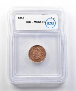 1899 Indian Head Cent MS65 RD ICG *8343 - Picture 1 of 3