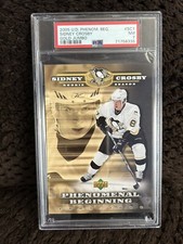 PSA 7 SIDNEY CROSBY 2005/06 Phenomenal Beginnings *GOLD* 4x6 INSERT ROOKIE CARD!