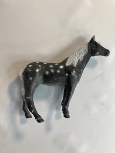 T M 1994 Vintage grau gepunktetes Pferd Figur - Bild 1 von 3
