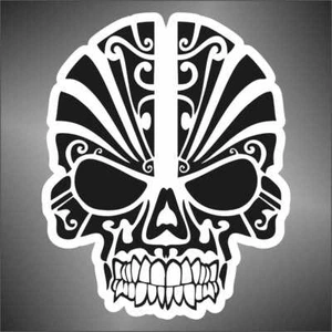 adesivo teschio skull rider heavy metal punk moto car sticker decal - Imagen 1 de 1