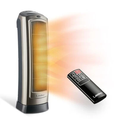 Oscillating Digital Ceramic Tower Heater for Home with Adjustable Thermostat, Ti - Image 1 of 4