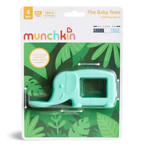 Munchkin The Baby Toon Silicone Teether Spoon, Elephant, Mint - Picture 1 of 7