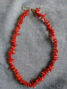 Beautifull Flora Lu Luperla Necklace Branch Red Coral Hawaiian Made Adjustable - Picture 1 of 9