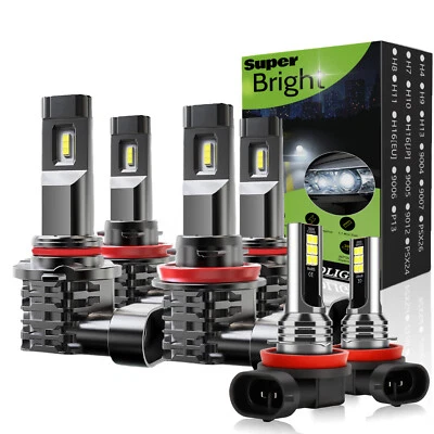 For Toyota 4Runner 2010-2019 2020 - Combo LED Headlight + Fog Light Bulbs KIT - Изображение 1 из 4