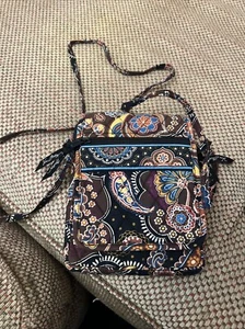 Cartera Bandolera Clásica Vèra Bradley Kensington Hombro Bay Marrón Cachemira - Imagen 1 de 5