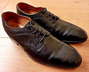 Clarks Brogue Derby Zapatos Para Hombre Con Cordones Cuero Negro Talla UK 8G EUR 42M - Imagen 1 de 9