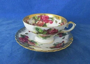 ROYAL SEALY CHINA CUP & SAUCER LOTS OF ROSES & 24 KARAT GOLD CIRCA: 1940 - Picture 1 of 7