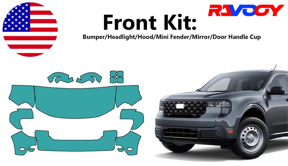 For Ford Maverick 2025 Front Paint Protection Film PreCut Kit PPF - Image 1 of 4