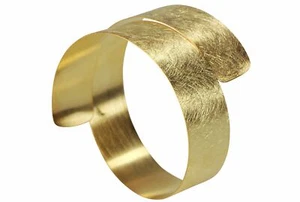 SILBERMOOS Choker Bangle Bracelet Jewelry 925 Sterling Silver Goldplated - Picture 1 of 6