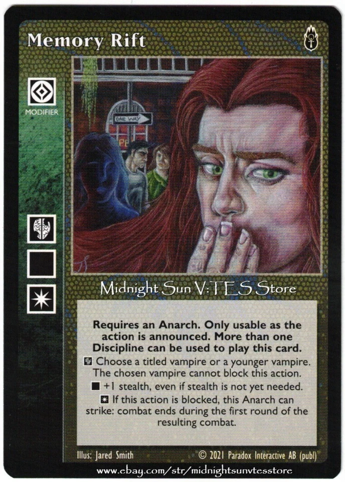 Memory Rift Anarchs Unbound Kickstarter V:TES VTES Vampire CCG - Image 1 of 1