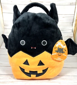 Squishmallows EMILY The BAT Pumpkin Plush Treat Pail Halloween 10" NWT - Picture 1 of 9
