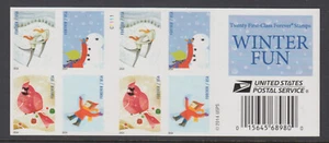 US #4940b Winterspaß komplett DS Booklet mit 20 neuwertig nie klappbar - Bild 1 von 2