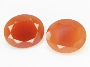 7.80 Ct Natural Carnelian Oval Same Size Loose Gemstones Pair 11x9x5mm - Picture 1 of 6