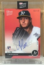 2020 TOPPS NOW ROAD OPENING DAY #OD-187D A.J. PUK A's RED ROOKIE AUTO 8/10