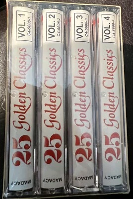 A Treasury Of 100 Golden Classics Beautiful Melodies 4 Cassettes Vtg Sealed New - Image 1 of 4