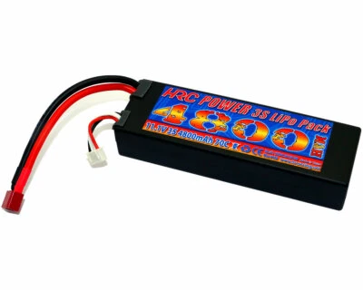 HRC Racing Akku LiPo 3S 11.1V 4800mAh 70C RC Car HRC 4800 Hard Case Ultra T ... - Bild 1 von 2