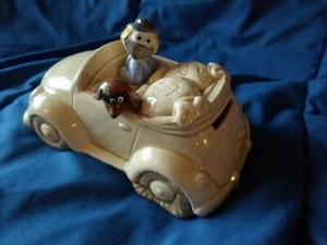 Vintage Kato Kogei Rare Dog and Robber Piggy Bank Ceramic - Picture 1 of 5