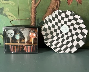 Meri Meri Halloween Fall Cupcake Holders, Toppers + Plates Lot - Picture 1 of 7