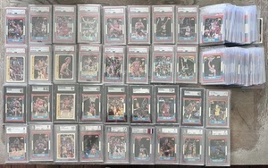 1986 Fleer NEAR COMPLETE Set 131/132 MICHAEL JORDAN 11/11 Stickers 44 GRADED - Picture 1 of 23