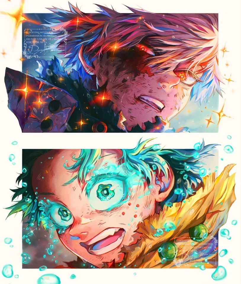 NEW!! My Hero Academia Final Season Bakugo x Deku Art Poster