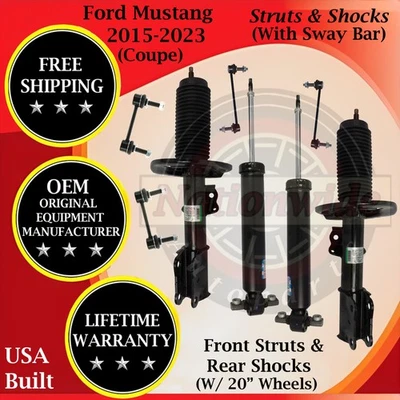 Motorcraft OEM Front Struts & Rear Shocks W/ Sway Bar For 2015-2023 Ford Mustang - Изображение 1 из 4