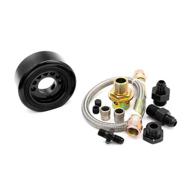 VTEC Head Conversion Kit For LS B18 B20 Aluminum Adapter Plate Sandwich Set Blk - Image 1 of 4