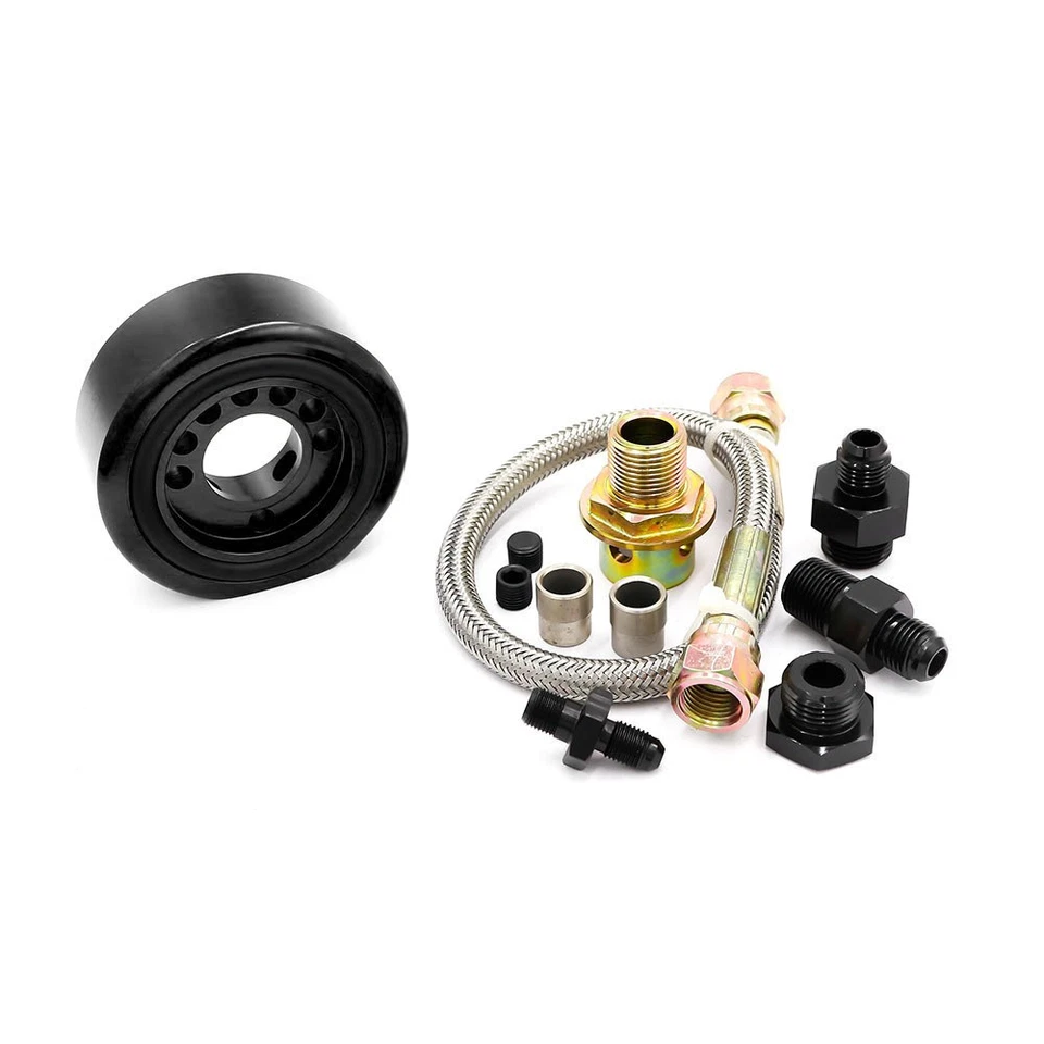VTEC Head Conversion Kit For LS B18 B20 Aluminum Adapter Plate Sandwich Set Blk - Image 1 of 4