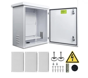 Metal Nema Enclosure with Rain Hood Weatherproof Junction Electric Breaker Large - Picture 1 of 9