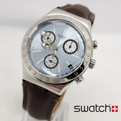 Swatch Irony YCS408 WHEELING Chronograph mens quartz watch Date Stopwatch - Image 1 of 4