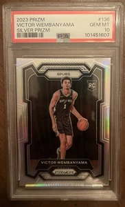 2023-24 Panini Silver Prizm #136 Victor Wembanyama RC Rookie PSA 10 GEM MINT - Bild 1 von 2