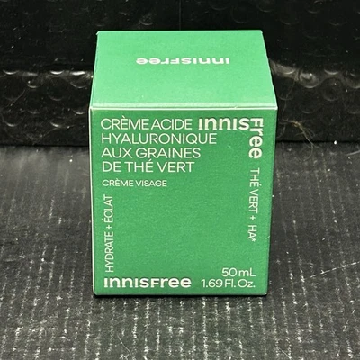 Crema hialurónica de semillas de té verde Innisfree 50 ml 1,69 fl. oz exp. 02/2028 Nuevo En Caja Foto 1 de 2